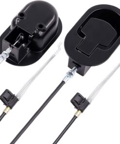 Swpeet 4 piezas de repuesto de mango reclinable de metal con cable, piezas de repuesto universales para sofá y silla reclinable, con clips de retención y cable de tracción reclinable para muebles y