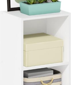 Furinno Pasir Estantería Abierta Librería de 2 Niveles, Blanco