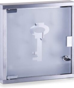 Zeller 13890 - Armario para Llaves (Cristal y Acero Inoxidable, 30 x 6 x 30 cm)