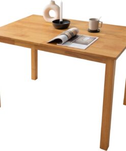 Woodroom Mesa de Comedor Kota Hevea Maciza lacada (Color Roble, 110 x 70 cm)