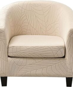 Fundas para Sillón Chesterfield 2 Piezas Fundas para Sillas de Club 1 Plaza Fundas para Sillón Cabriolet Elástica Beige