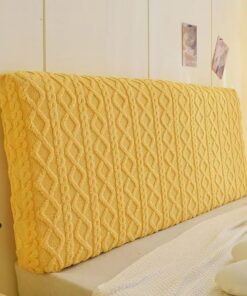 Funda Cabecero Cama Elásticas, Cubre Elástico, Protector, Cubierta de la(Yellow,150cm)