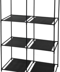 Well Home Estantería Modular de 6 Compartimentos Organizador de Tela y Hierro Tamaño: 59,5x30x88cm