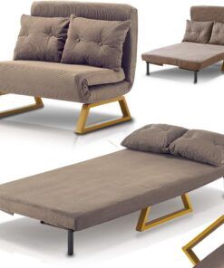 Shally Dogan Sofá Cama de 2 plazas, reclinable, 3 en 1, sillón Convertible con Cojines, Chaise Longue con Asiento Acolchado Suave, Cobertura de Terciopelo Premium, sillón Relax Que Ahorra Espacio
