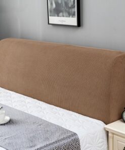 Funda cabecero para cama extensible antipolvo, funda protectora dormitorio, 150-170 cm, color café