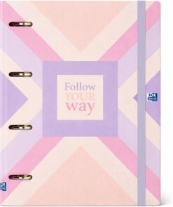 Oxford, Europeanbinder Polyfoam, Archivador de 4 anillas A4+, Cute, Incluye Recambio Cuadrícula 5X5, Pizarra Write&Erase y Pegatinas, Diseño: Way