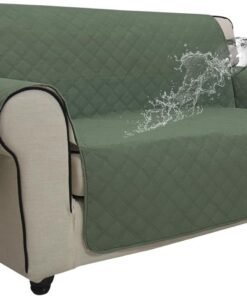HMJGDZG Slipcover Waterproof for 3 Cushion Couch Furniture Protector Cover Covers Washable Non-Slip Fabric Pets Kids Children Dog Cat (Sofa, Grey)