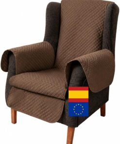Funda Sillón Relax Reclinable y Butaca Orejero – Funda Sofá 1 Plaza Acolchada Reversible y Lavable – Protector contra Manchas y Arañazos – para Mascotas y Niños – Fabricado en España