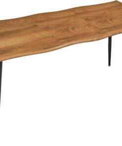 HOME DECO FACTORY - HD0168 Mesa Extensible Moderna - 6 a 8 Personas - Efecto Roble - Mecanismo Fácil - Diseñada para Salón o Comedor - Dimensiones 210 x 90 x 75 cm - Color Roble | Mesa de comedor extensible de madera de roble, 160 x 75 x 70 cm, para 4 a 6 personas, diseño elegante