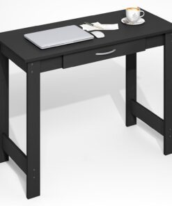 Furinno Jaya Escritorio para Juegos con Cajón, Escritorio para Computadora, Escritorio para Oficina En Casa, Sala De Estudio, Dormitorio, Madera Oscura