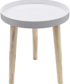 Mesa auxiliar de madera, decorativa, de 36 x 30 cm, pequeña, para sofá