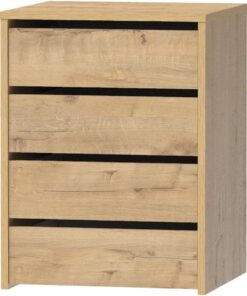 MUEBLES PITARCH Cajonera 4 Cajones, Cómoda Dormitorios, Despachos, Interior Armario, Roble Cambrian, 63,5x46x45cm (Alto x Ancho x Fondo)