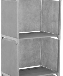 MAGICLULU Estantería para Libros de 4 Niveles en Acero Inoxidable, Estable y Versátil, Adecuado para Organizar Archivos y Almacenar Libros en Sala o Dormitorio