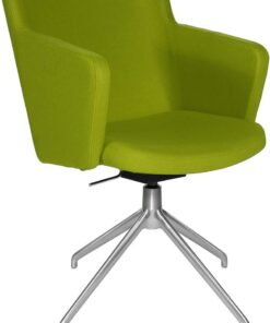TOPSTAR | Sillón de visitante SFH | Articulación 3D y Base de Aluminio | Verde | Asiento con articulación 3D y pata en cruz de