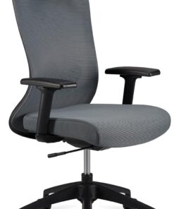Amazon Basics Silla ejecutiva ergonómica, respaldo alto, silla de escritorio, silla de oficina, reposacabezas ajustable, reposabrazos y soporte lumbar, 63 x 59,5 x 124 cm, gris