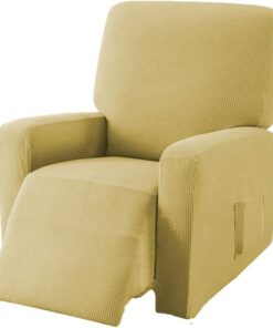 EBETA Jacquard Funda de sillón, Capuchas elásticas para sillón, Elástico Funda para sillón reclinable (Amarillo)