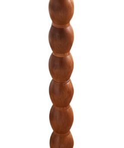 Mesa Auxiliar Redonda 60 cm con Pedestal, Mesas Bebidas Sala Estar, Mesa Auxiliares Pequeña Sofá Interior, Mesita Café Balcón para Salón, Bar, Dormitorio, Espacios Pequeños (Color Marrón)