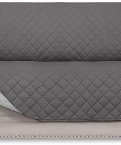 Easy-Going Funda Reversible para sofá de 2 plazas, Protector de Muebles con Correas elásticas, para Mascotas, niños, Perros, Gatos (sofá biplaza Extragrande, Gris/Gris Claro)