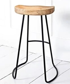 Taburete de Bar de Comedor Taburetes de Comedor for Tienda té con Leche, sillas recepción Madera Maciza