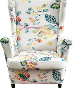 EBETA Funda de sillón para sillón con Orejas Completo, Funda Reclinable de Orejero (Aroma Floral)
