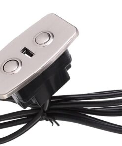 Sillón reclinable eléctrico Botón de reemplazo del sofá, reclinable eléctrico Motor de varilla de empuje Telescópico Controlador de línea de elevación Luz de fondo LED Toma USB, carga de teléfono móvi