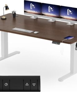 Homall Escritorio 200 x 80 cm,Escritorio Elevable con Carga USB,Mesa Elevable Escritorio Equipado con 3 Funciones de Memoria y Recordatorio,Mesas Elevables Modernas,Mesa Regulable Altura