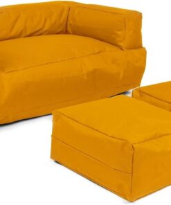 WELL HOME MOBILIARIO & DECORACIÓN Sillón 2 pl + puf niños Naranja