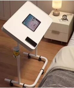 Mesa rodante para Oficina Mesita de Noche móvil for Ordenador, Escritorio for el hogar, Dormitorio, Oficina Sencilla, pequeño, Borde del sofá, Estudio Plegable y Elevador