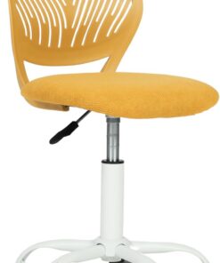 FurnitureR Silla de Escritorio Colorida, Moderno diseño Ajustable, Silla para Ordenador, Silla giratoria sin reposabrazos, para habitación de los niños, Silla de Trabajo en casa, Oficina, Amarillo