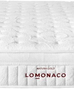 Colchón Natura Gold de LOMONACO 90 x 180 cm | Núcleo de Muelles Ensacados | Capa Viscoelástica Adaptable | Tejido Transpirable y Fibra Termorreguladora | Altura 26 cm