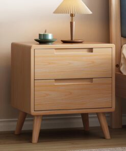 Mesitas de noche de madera, mesita de noche de color madera y color nogal, mesa auxiliar for sofá con estante de almacenamiento, mesa decorativa for refrigerios for sala de estar, dormitorio (1