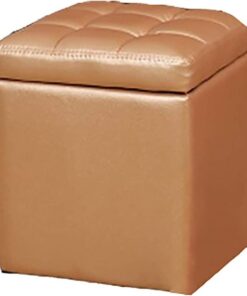 Banco de Almacenamiento de Entrada Bancos de Almacenamiento de Cuero Banco de Almacenamiento de Entrada Banco de Zapatos Taburete de Dormitorio Puppy Step Taburete de café Cojín Re