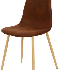 La Silla Española Toledo Silla de Comedor Estilo nordico, Microfibra, Marrón, 87.5 X 45 X 53 Cm