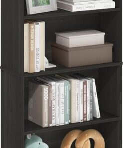 Furinno Jaya Simply Home Librería Abierta de Almacenamiento de 6 Niveles, Espresso