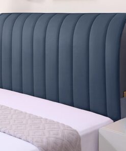 Impermeables Funda Para Cabecero De Cama, Para Decoración Dormitorio | Funda Protectora Impermeable a Prueba De Polvo, Con Relleno, Con Bolsillo Lateral, Todo Incluido(Dark Gray,220cm)