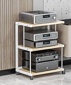 Genérico Soporte de Almacenamiento para Medios audiovisuales - Mueble de TV Abierto de 27,5 Pulgadas para Consolas de Juegos, impresoras y Equipos de Audio - Soporte de Esquina para estéreo y reprodu