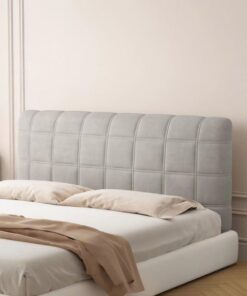 Cubierta De Cabecera De Cama,Tapa De Terciopelo para Single/King/Double(Gris,240cm(94inch))