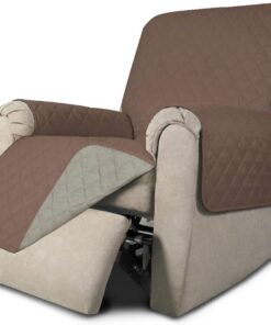 Easy-Going Funda Reversible para sofá reclinable, Resistente al Agua, Protector de Muebles con Correas elásticas, para Mascotas, niños, Perros, Gatos (sillón reclinable de 18-20 Pulgadas,
