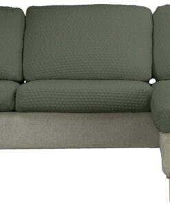 Estoralis Borneo Funda Asiento y Respaldo Sofá y Sillón Bielástica Tejido Súper Elástico Verde Oscuro Talla M (50-85 cm x 65-95 cm y 10-20 cm Alto) Máxima Adaptabilidad
