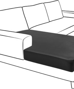 Yates Home Fundas de sofá para sofá Modular en Forma de L, Funda de cojín de Piel sintética, Impermeable, elástica, Funda Protectora para Asiento de diván de Caravana, Funda Protectora para sofá de