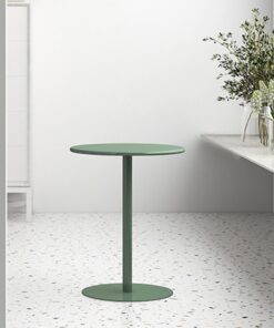 Mesa de Bar Verde mesas Altas de Pub para Cocina Mesa de Comedor Moderna con Base Resistente Mesa Redonda de bistró con Tapa de Hierro de Metal Alto para el hogar Cocina balcón Mesa PE