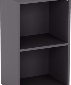 Vida Designs Estantería Oxford de 2 Niveles, estantería de Madera Gris, Mueble de Oficina, Sala de Estar