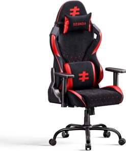 seenda GCPro-20 Silla ergonómica para Videojuegos, Silla de Oficina y Silla de Oficina para Videojuegos, 181 kg, Certificado BIFMA, Marco de Metal, Respaldo Ajustable 145°, Espuma de Alta Densidad
