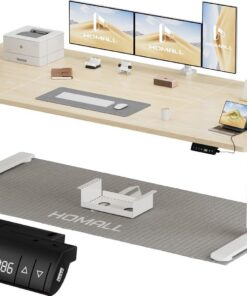 Homall Escritorio 200 x 80 cm,Escritorio Elevable con Carga USB,Mesa Elevable Escritorio Equipado con 3 Funciones de Memoria y Recordatorio,Mesas Elevables Modernas,Mesa Regulable Altura