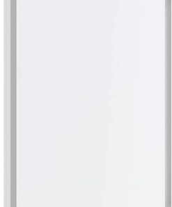 EMUCA - Espejo extraíble para Interior de Armario, Espejo orientable Interior Mueble, 340 x 1000 mm, Acabado Gris Metalizado