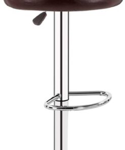 Taburete De Bar Giratorio Ajustable,Fácil De Montar,Taburete Ajustable De Patas Altas,Adecuado para Mesa De Bar De Cocina,Soporte 150 Kg (con Respaldo)