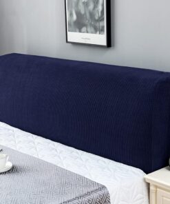 Duories Funda cabecero para cama, elástica, resistente a la polvo, 150-170 cm, azul real
