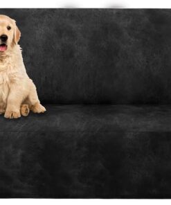 molasofa Fundas de sofá biplaza para decoración del hogar, fundas suaves para sofá biplaza, funda de sofá biplaza de elastano similar al cuero, antideslizante, 1 pieza para perros, gatos y niños (sofá
