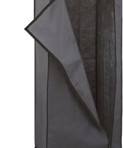 Jocca - Armario de Tela TNT Plegable con Barra de Hierro, Organizador Ropa, Estable y Ligero, Negro