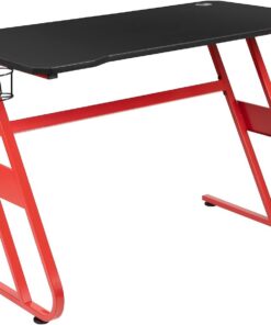 Flash Furniture Muebles Flash Escritorio para Juegos, Madera, Red, 23.75 in x 51.5 in x 30 in
